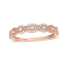 Thumbnail Image 1 of 0.065 CT. T.W. Baguette and Round Diamond Vintage-Style Anniversary Band in 10K Rose Gold