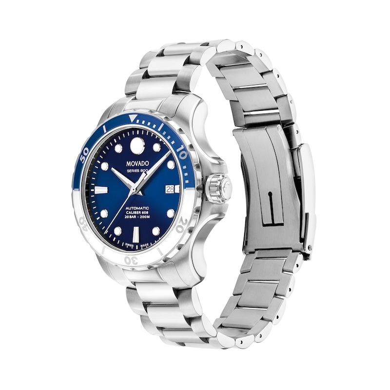 Men's Movado Series 800® Automatic Watch with Blue Dial (Model: 2600158)|Peoples Jewellers