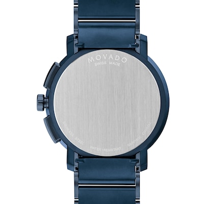 Men's Movado Strato™ Blue PVD Chronograph Watch with Blue Dial (Model: 0607555)