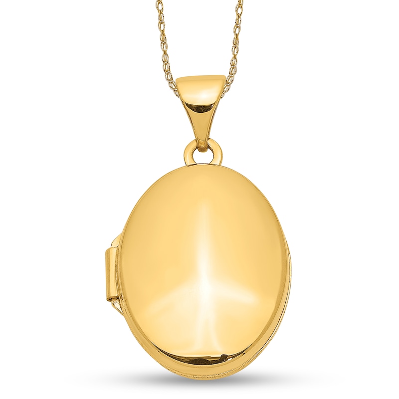 Oval Locket in 14K Gold|Peoples Jewellers