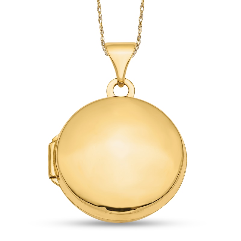 16.0mm Round Locket in 14K Gold|Peoples Jewellers