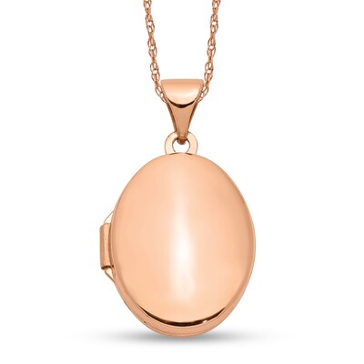 Oval Locket in 14K Rose Gold