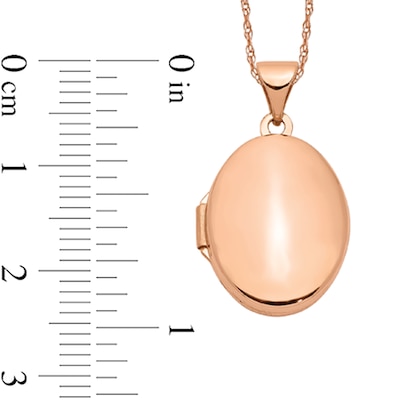 Oval Locket in 14K Rose Gold