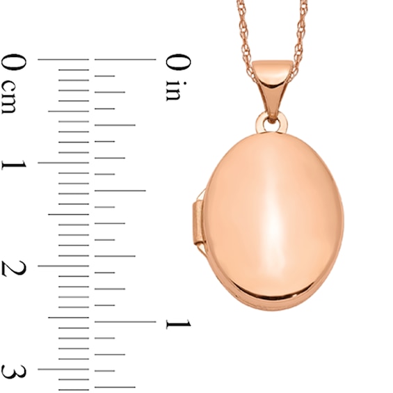 Oval Locket in 14K Rose Gold