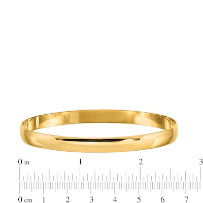 6.0mm Slip-On Bangle in Solid 14K Gold - 7.5"