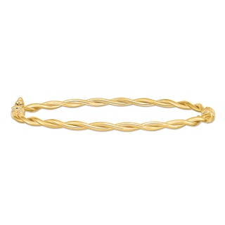 2.9mm Twist Bangle in 14K Gold