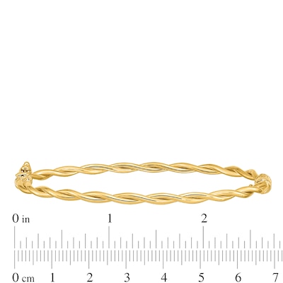 2.9mm Twist Bangle in 14K Gold