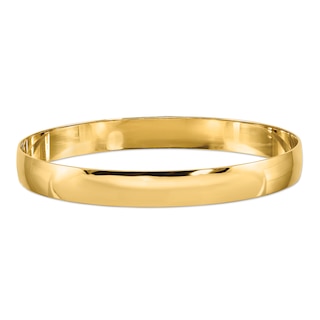 8.0mm Slip-On Bangle in Solid 14K Gold - 7.5"