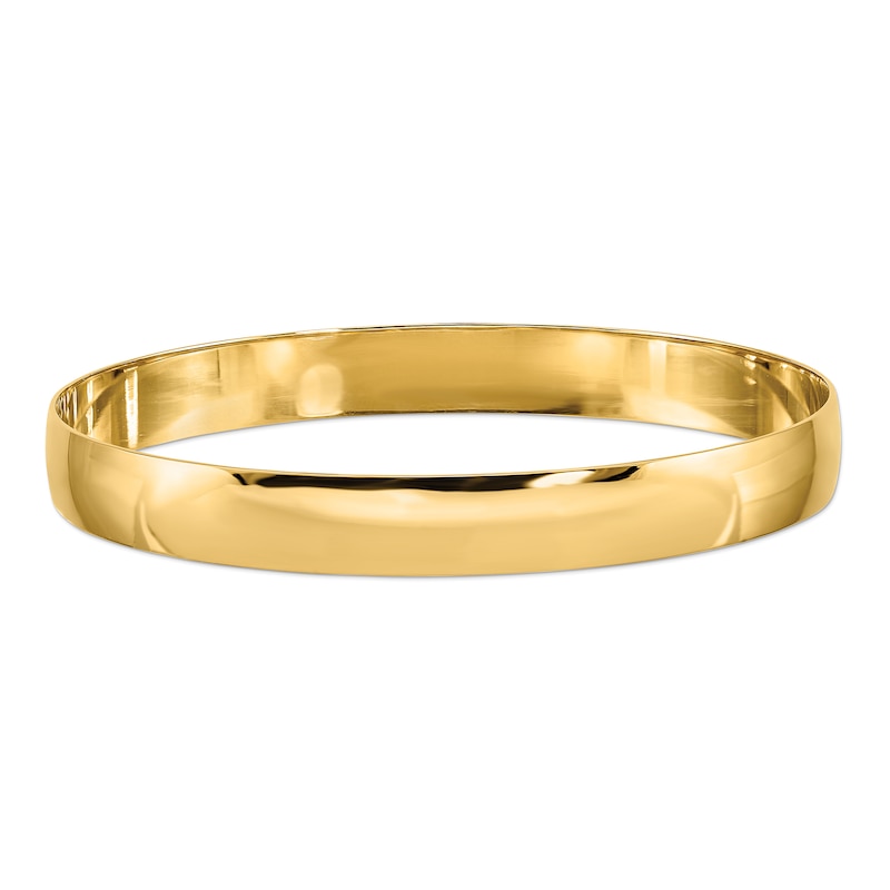 8.0mm Slip-On Bangle in Solid 14K Gold - 7.5"|Peoples Jewellers