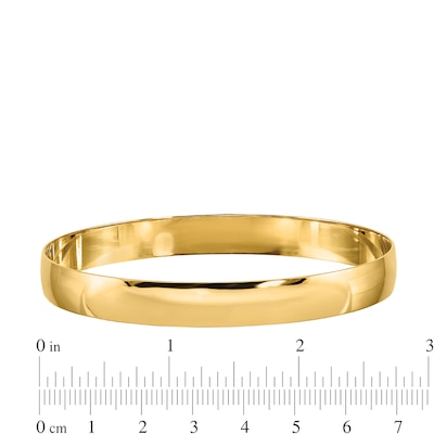 8.0mm Slip-On Bangle in Solid 14K Gold - 7.5"