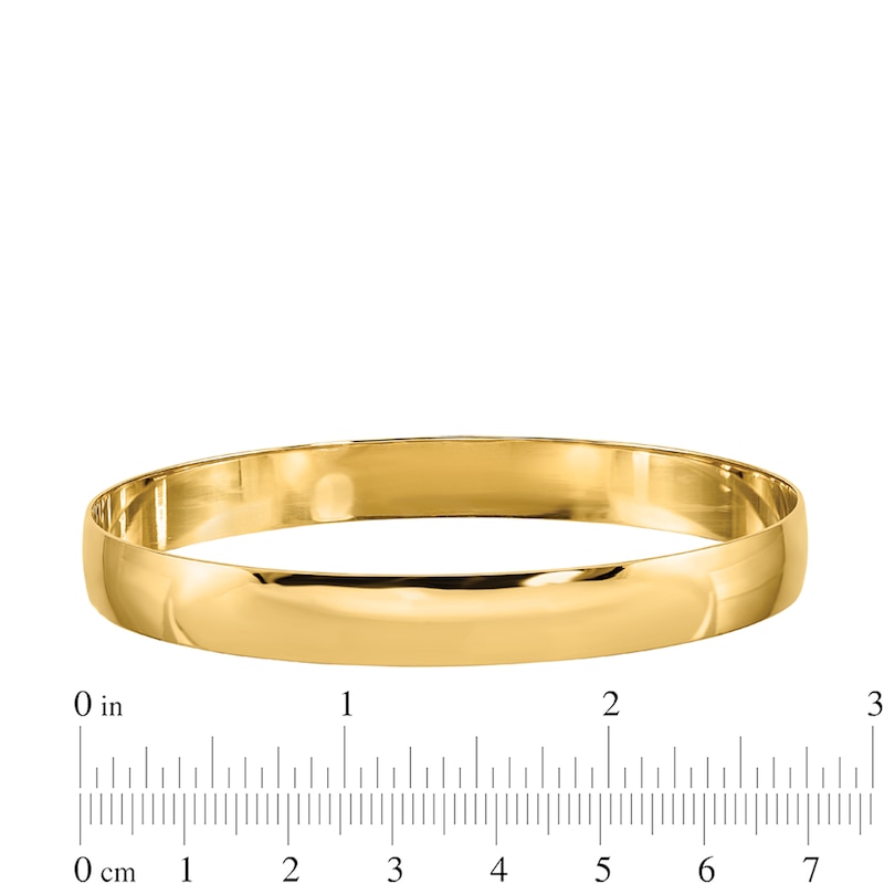 8.0mm Slip-On Bangle in Solid 14K Gold - 7.5"|Peoples Jewellers