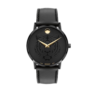 Men's Movado Museum® Classic Year of the Tiger Black PVD Strap Watch with Black Dial (Model: 0607586)