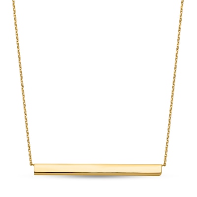 Three-Dimensional Bar Necklace in 14K Gold