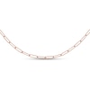 2.6mm Paper Clip Link Chain Necklace in Hollow 14K Rose Gold - 18"