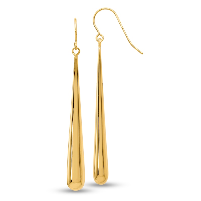 Elongated Teardrop Earrings in 14K Gold|Peoples Jewellers