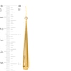 Elongated Teardrop Earrings in 14K Gold