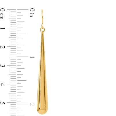 Elongated Teardrop Earrings in 14K Gold