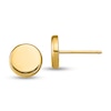 Three-Dimensional Disc Stud Earrings in 14K Gold