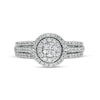 Thumbnail Image 3 of 1.00 CT. T.W. Certified Canadian Diamond Double Frame Split Shank Engagement Ring in 10K White Gold (I/I2)