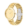 Men's Movado Sapphire™ Diamond Accent Gold-Tone PVD Watch with Gold-Tone Dial (Model: 0607588)