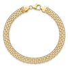 Thumbnail Image 0 of 6.2mm Multi-Row Oval Link Chain Bracelet in Hollow 14K Gold - 7.5"