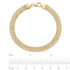 Thumbnail Image 1 of 6.2mm Multi-Row Oval Link Chain Bracelet in Hollow 14K Gold - 7.5"