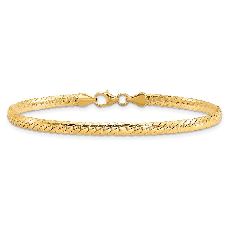 3.0mm Snake Chain Bracelet in Hollow 14K Gold - 7.5"|Peoples Jewellers