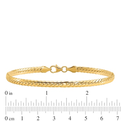 3.0mm Snake Chain Bracelet in Hollow 14K Gold - 7.5"