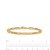 Thumbnail Image 1 of 5.0mm Paper Clip and Oval Link Chain Bracelet in Hollow 14K Gold - 7.5"