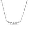 Diamond Accent Five Stone Multi-Shape Necklace in Sterling Silver