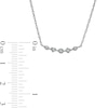 Diamond Accent Five Stone Multi-Shape Necklace in Sterling Silver