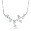 Thumbnail Image 0 of Diamond Accent "Y" Leaf Branch Necklace in Sterling Silver