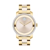 Ladies' Movado Bold® Ceramic Crystal Accent Gold-Tone IP Watch with Champagne Dial (Model: 3600785)