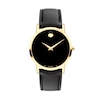 Thumbnail Image 0 of Ladies' Movado Museum Classic Gold-Tone PVD Strap Watch with Black Dial (Model: 0607584)