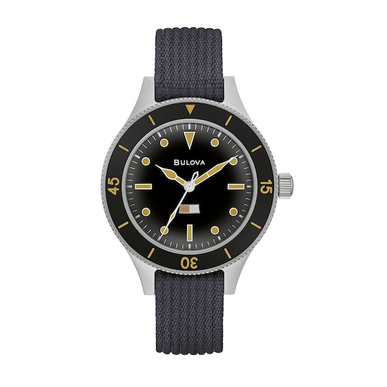 Men's Bulova Archive Series MIL-SHIPS-W-2181 Submersible Automatic Strap Watch with Black Dial (Model: 98A266)