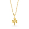 Heart-Shaped Three-Leaf Clover Pendant in 10K Gold