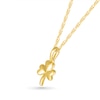 Thumbnail Image 2 of Heart-Shaped Three-Leaf Clover Pendant in 10K Gold