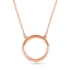 Thumbnail Image 0 of Open Circle Necklace in 10K Rose Gold - 17.5"