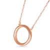 Thumbnail Image 1 of Open Circle Necklace in 10K Rose Gold - 17.5"