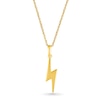 Lightning Bolt Drop Pendant in 10K Gold