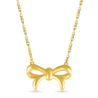 Bow Necklace in 10K Gold - 17.5"