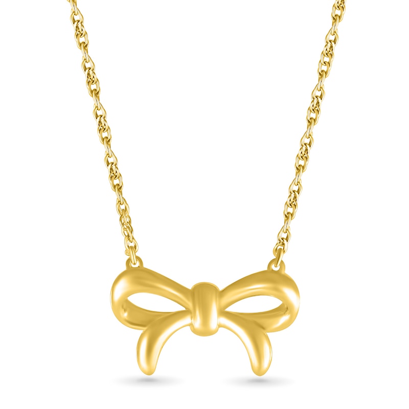 Bow Necklace in 10K Gold - 17.5"