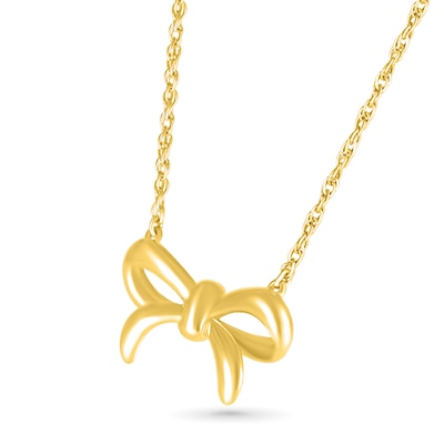 Bow Necklace in 10K Gold - 17.5"