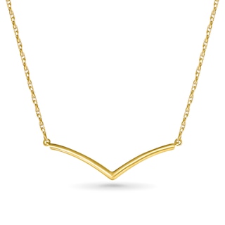 Chevron Necklace in 10K Gold - 17"