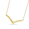 Chevron Necklace in 10K Gold - 17"