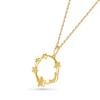 Thumbnail Image 1 of Crescent Moon and Graduated Star Open Circle Drop Pendant in 10K Gold