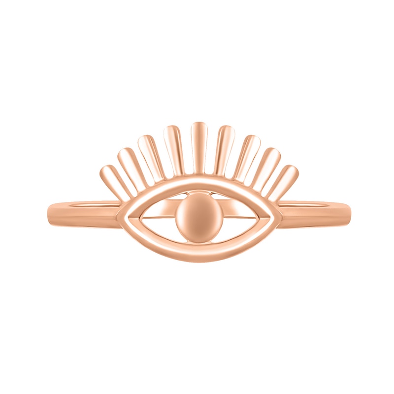 Eye with Eyelashes Ring in 10K Rose Gold|Peoples Jewellers