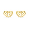 Thumbnail Image 0 of Lotus Flower Outline Stud Earrings in 10K Gold