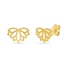 Thumbnail Image 1 of Lotus Flower Outline Stud Earrings in 10K Gold