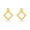 Thumbnail Image 0 of Geometric Doorknocker Stud Earrings in 10K Gold